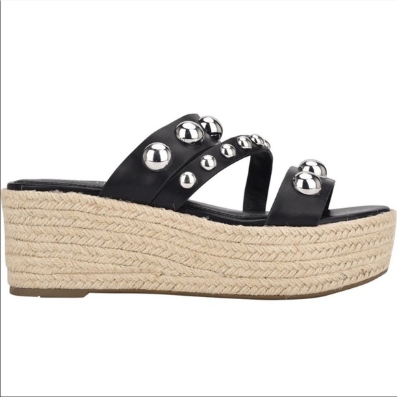 Marc Fisher Platform Sandals Black - Picture 2 of 12